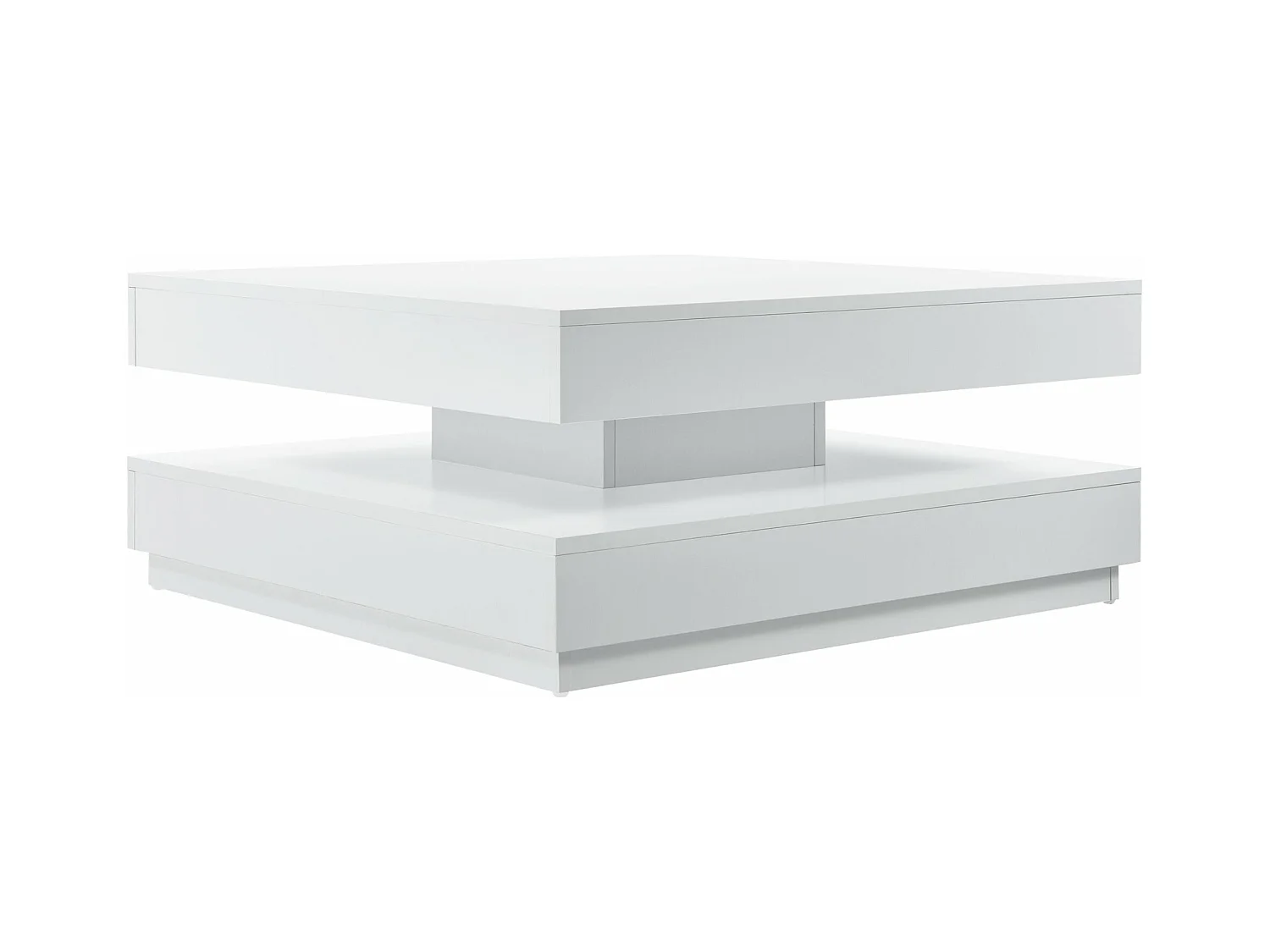 Table basse avec plateau bois blanche 76 x 76 x 38 cm 03_0004126