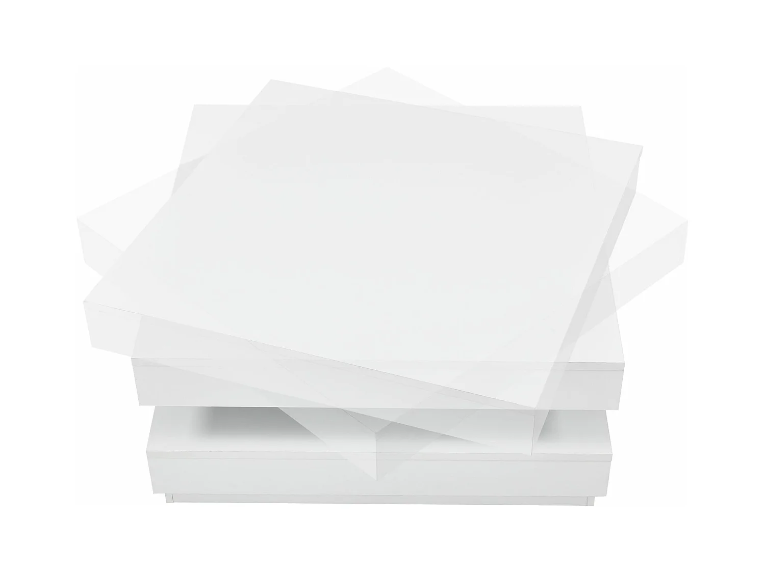 Table basse avec plateau bois blanche 76 x 76 x 38 cm 03_0004126