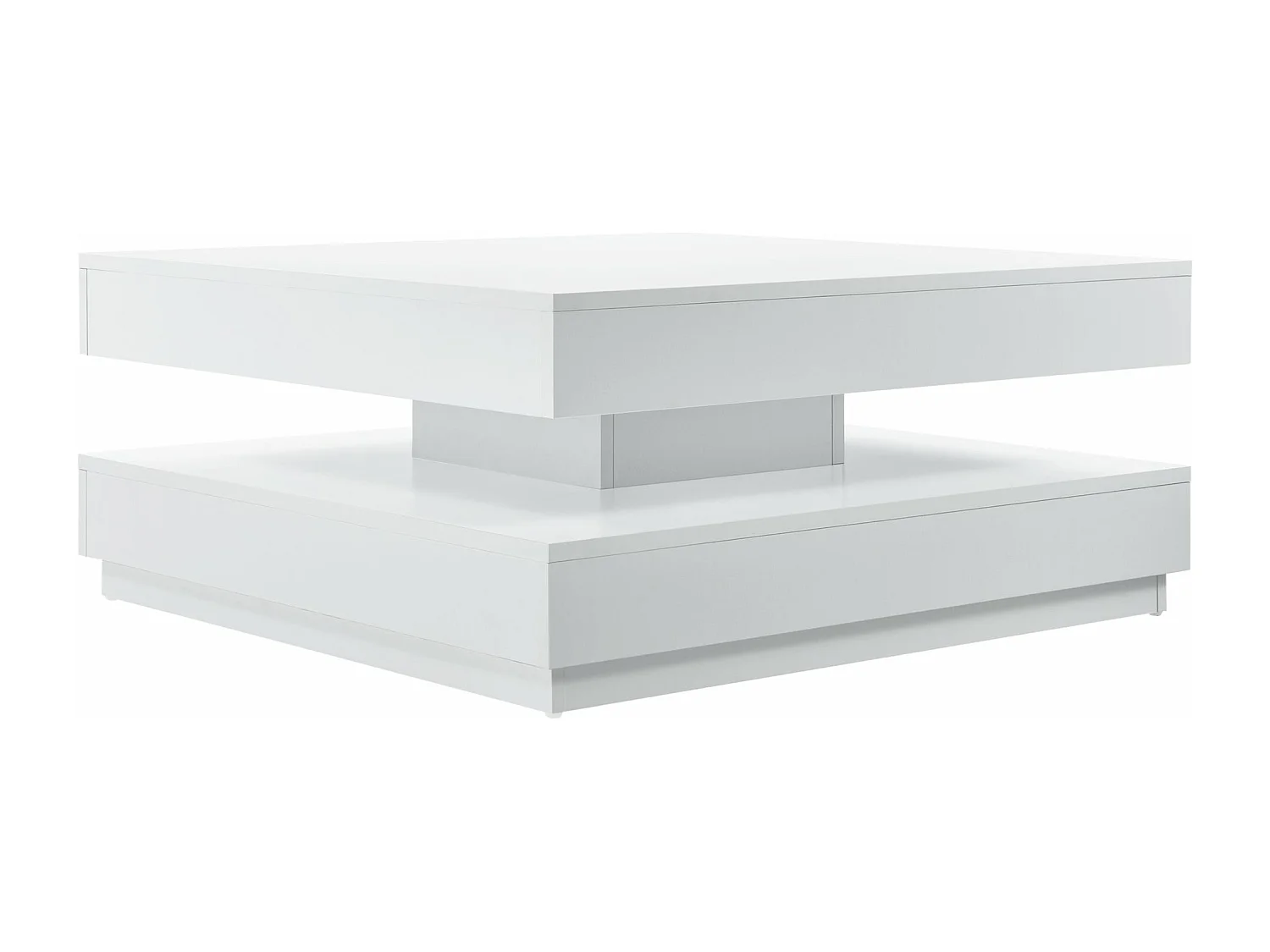 Table basse avec plateau bois blanche 76 x 76 x 38 cm 03_0004126