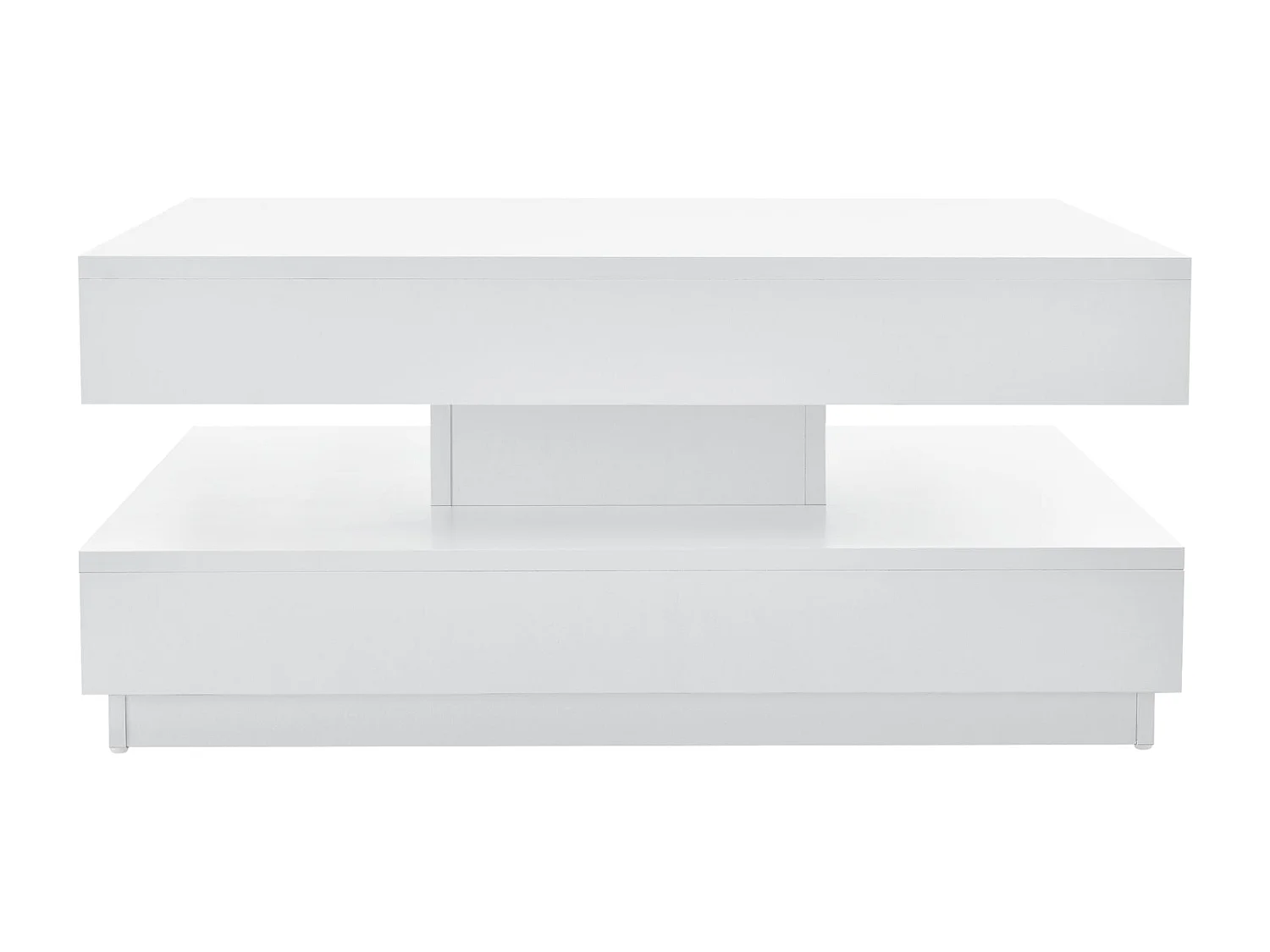 Table basse avec plateau bois blanche 76 x 76 x 38 cm 03_0004126