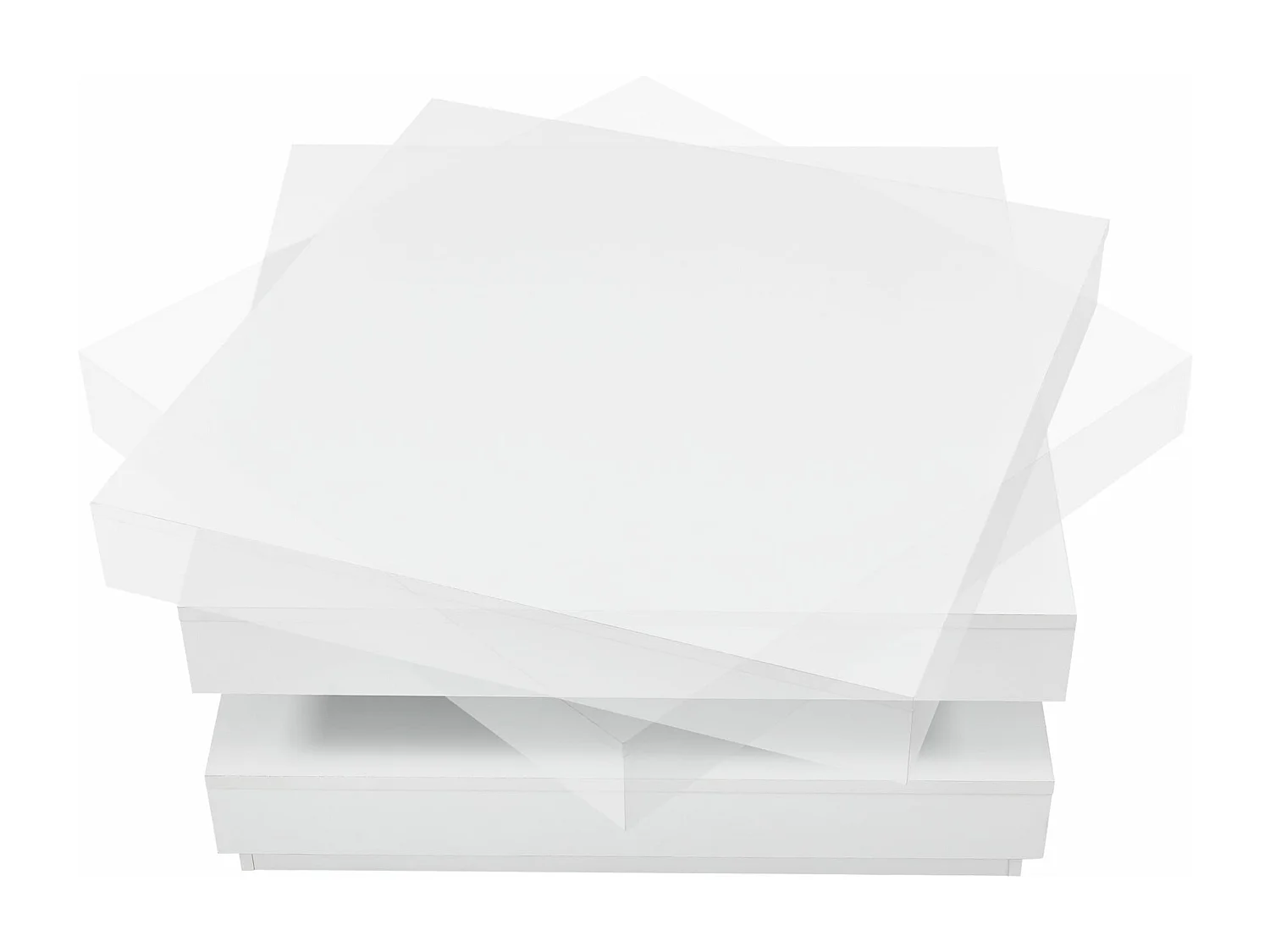 Table basse avec plateau bois blanche 76 x 76 x 38 cm 03_0004126