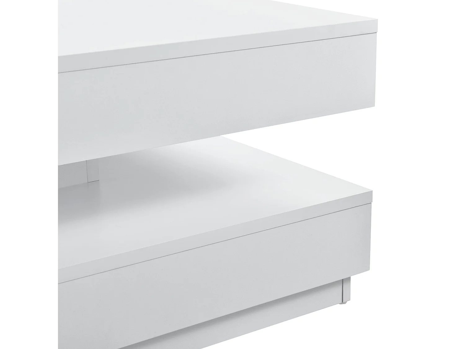 Table basse avec plateau bois blanche 76 x 76 x 38 cm 03_0004126