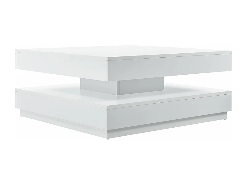 Table basse avec plateau bois blanche 76 x 76 x 38 cm 03_0004126