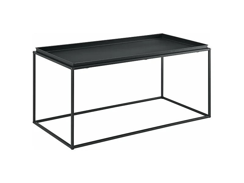 Table basse à plateau métal argentée 100 x 50 x 47 cm 03_0006129