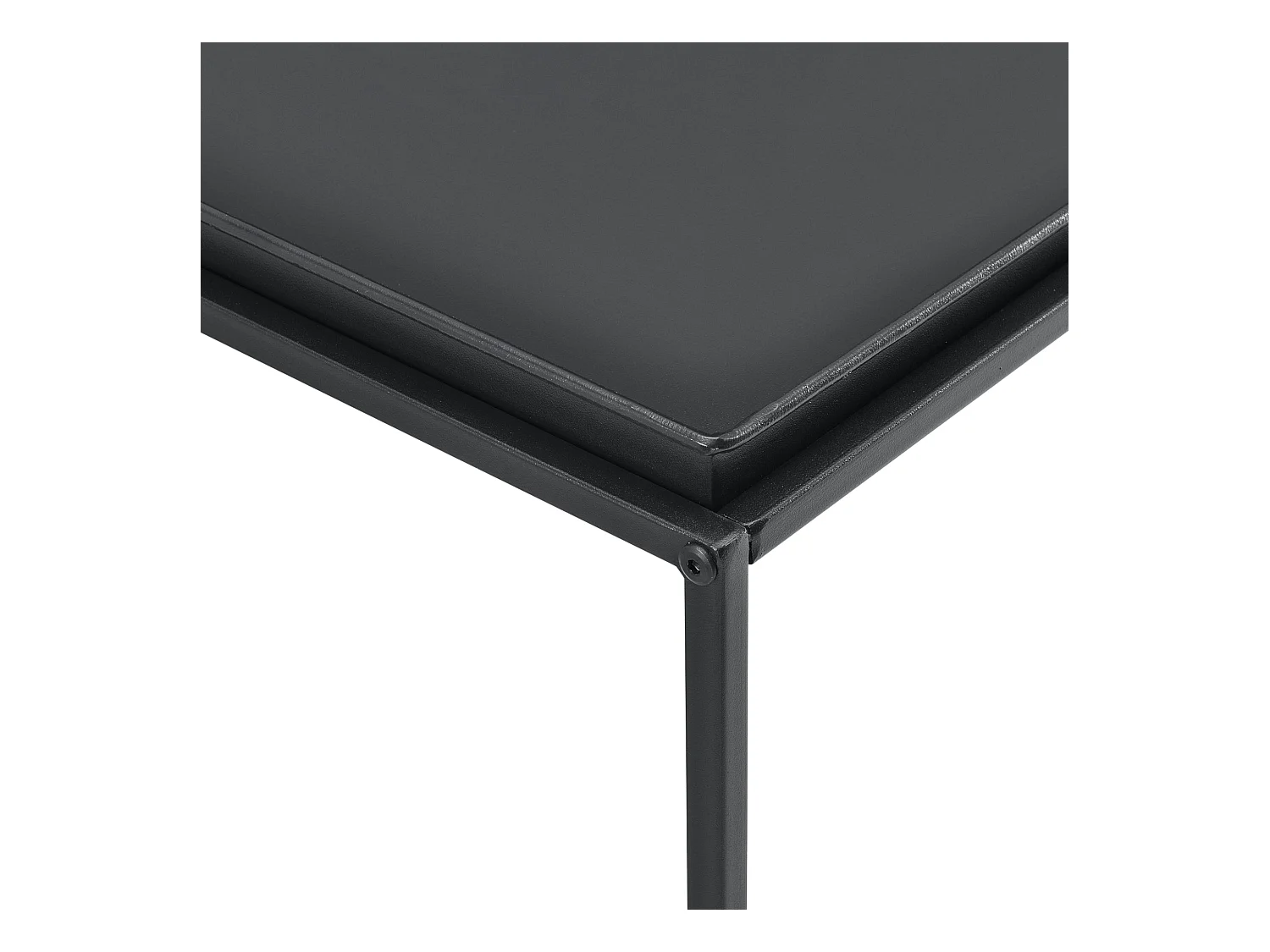 Table basse à plateau métal argentée 100 x 50 x 47 cm 03_0006129