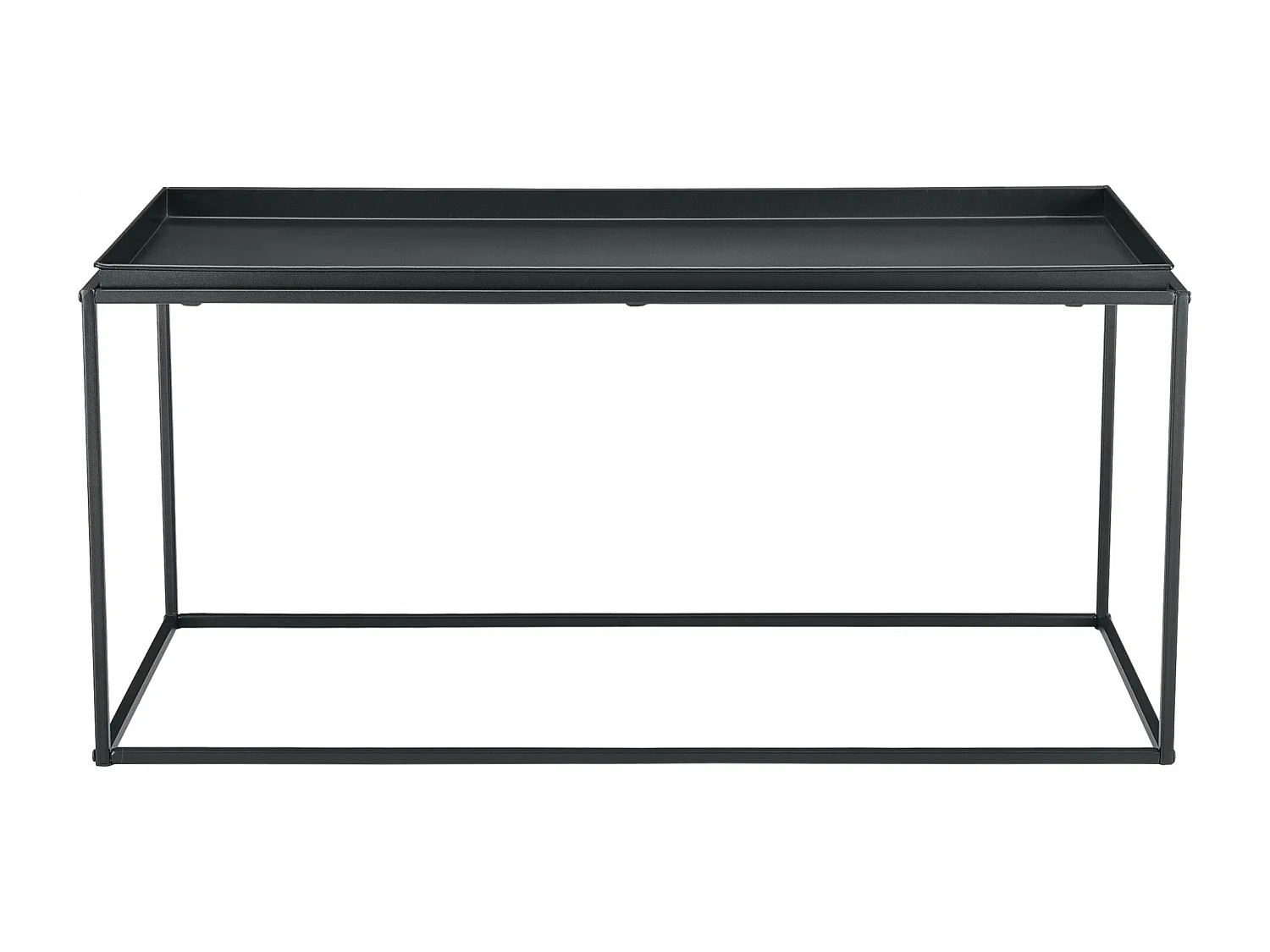 Table basse à plateau métal argentée 100 x 50 x 47 cm 03_0006129