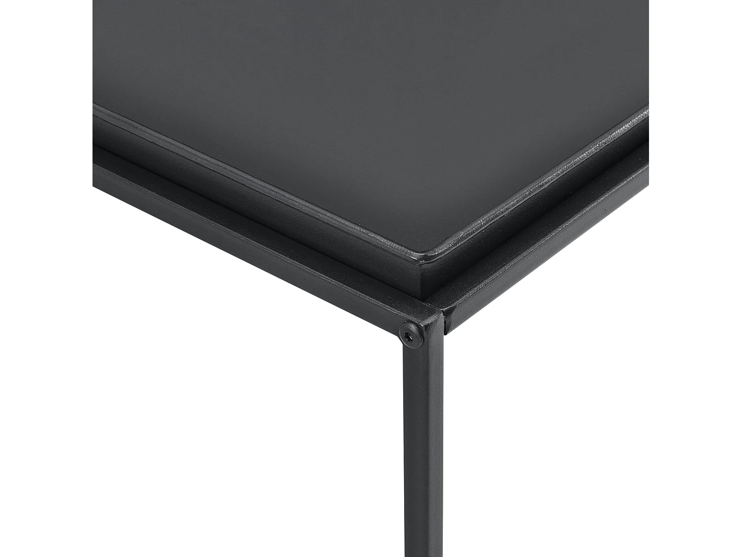 Table basse à plateau métal argentée 100 x 50 x 47 cm 03_0006129