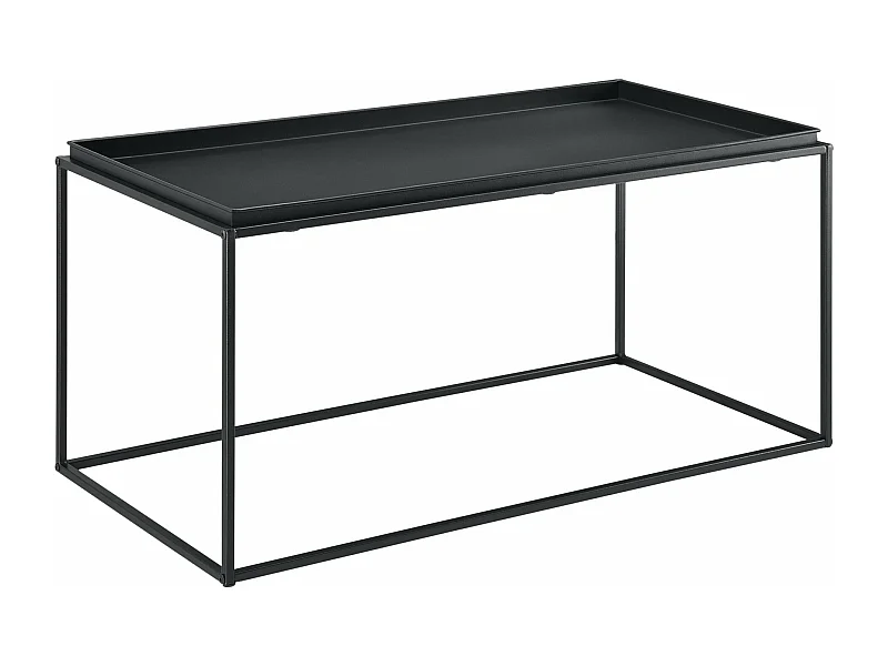 Table basse à plateau métal argentée 100 x 50 x 47 cm 03_0006129