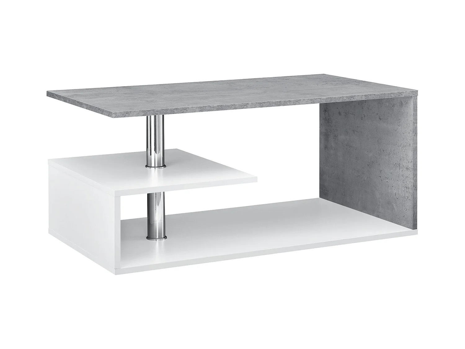 Table basse salon avec effet bois blanche 90 x 50 x 41 cm 03_0004156