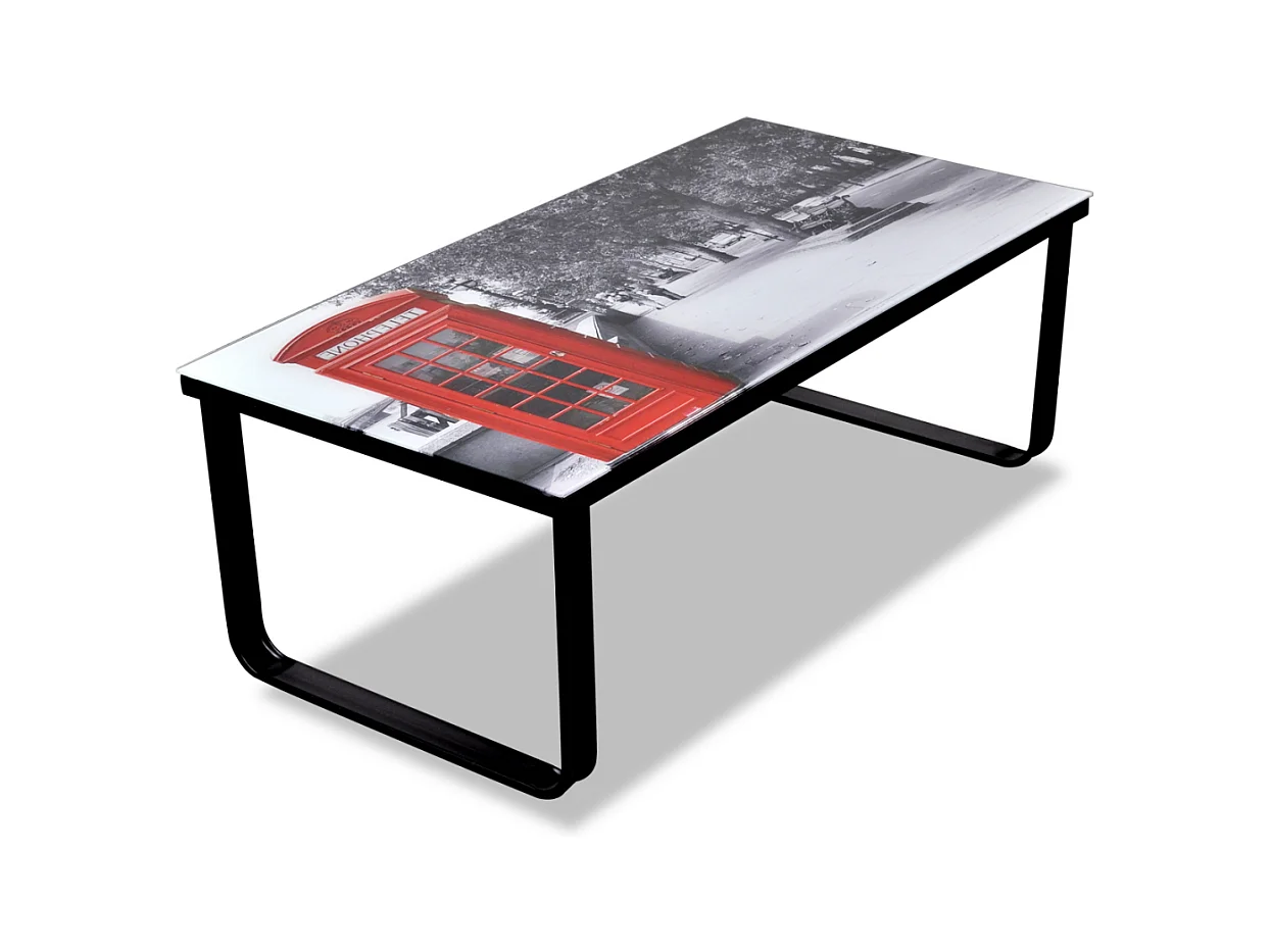 Table basse de salon verre 90 x 45 x 32 cm 0902030