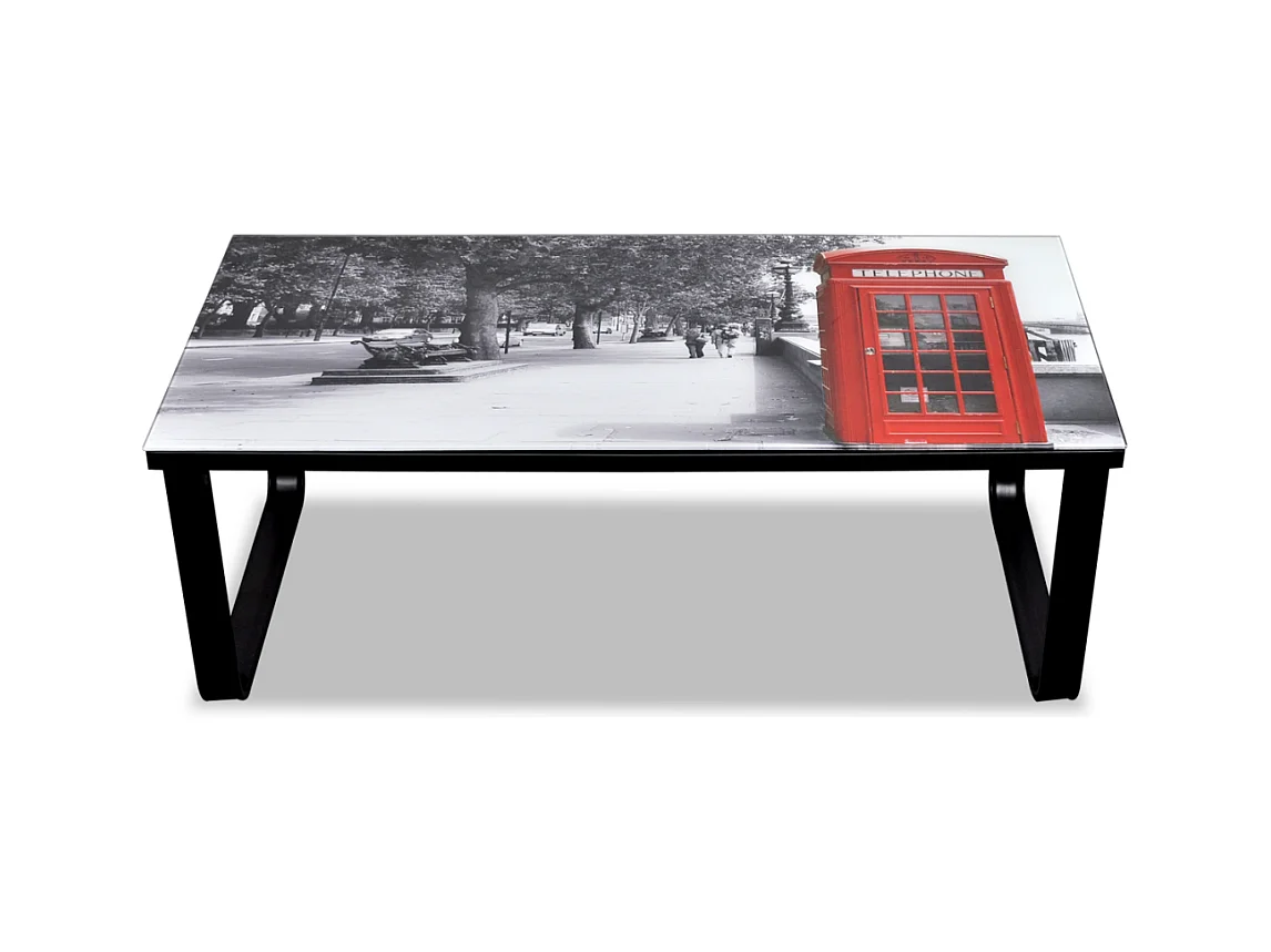 Table basse de salon verre 90 x 45 x 32 cm 0902030