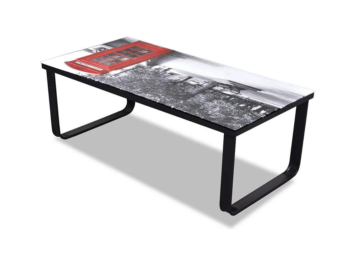 Table basse de salon verre 90 x 45 x 32 cm 0902030