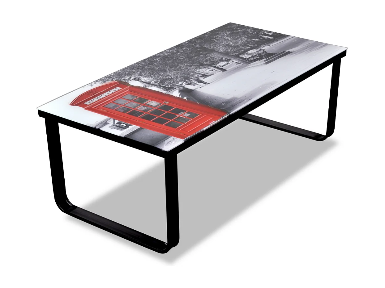 Table basse de salon verre 90 x 45 x 32 cm 0902030
