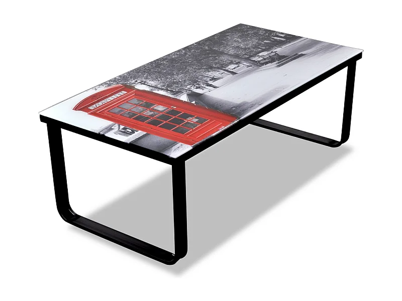 Table basse de salon verre 90 x 45 x 32 cm 0902030