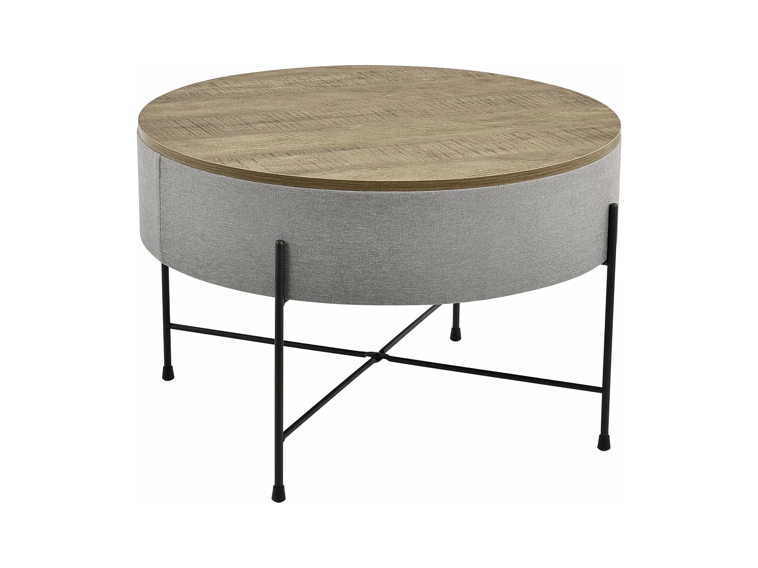 Table basse ronde avec métal marron 60 x 60 x 40 cm 03_0004151