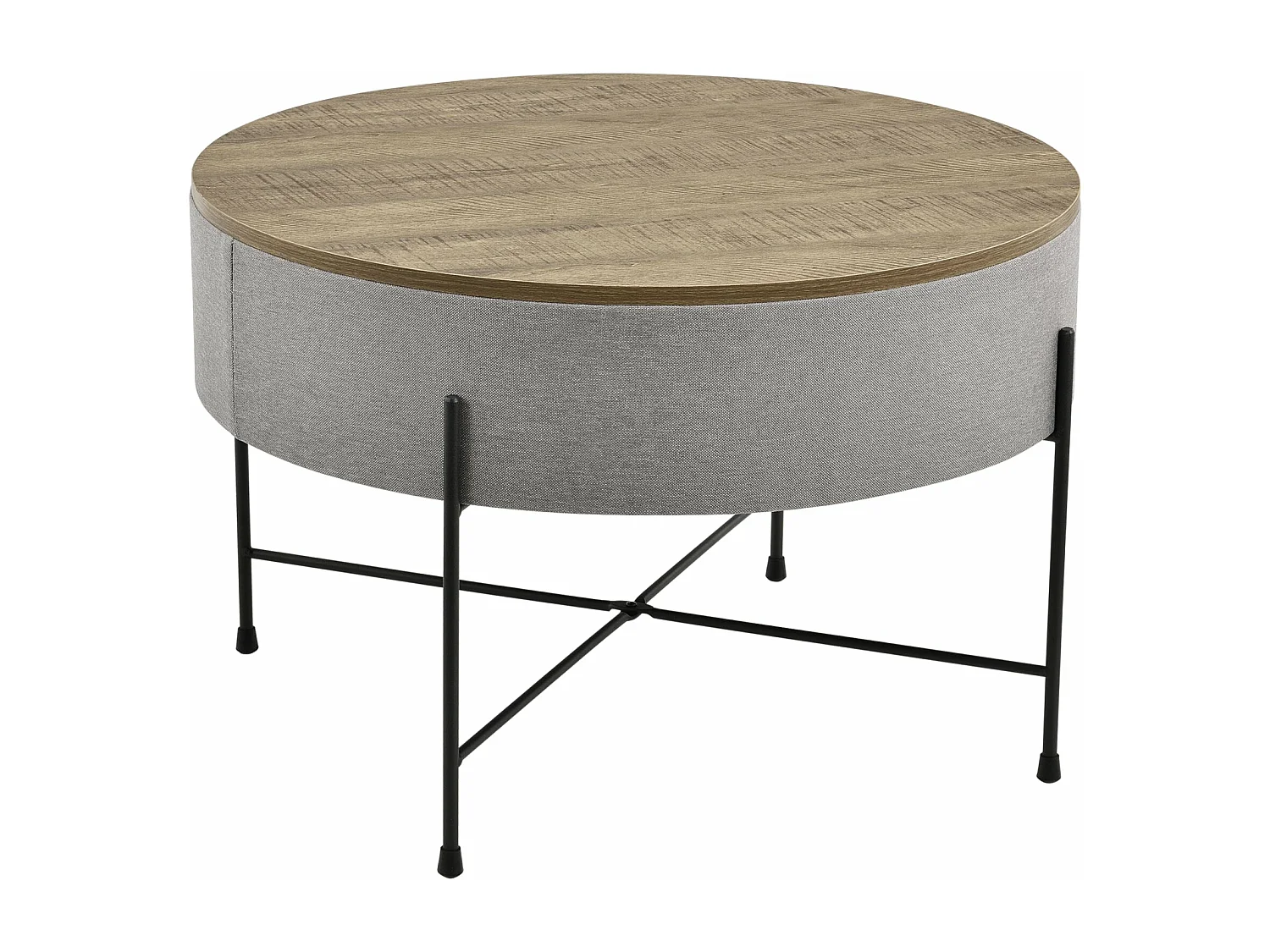 Table basse ronde avec métal marron 60 x 60 x 40 cm 03_0004151