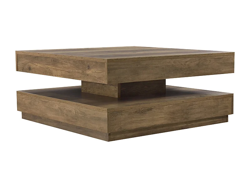 Table basse avec plateau bois marron 76 x 76 x 38 cm 03_0004127