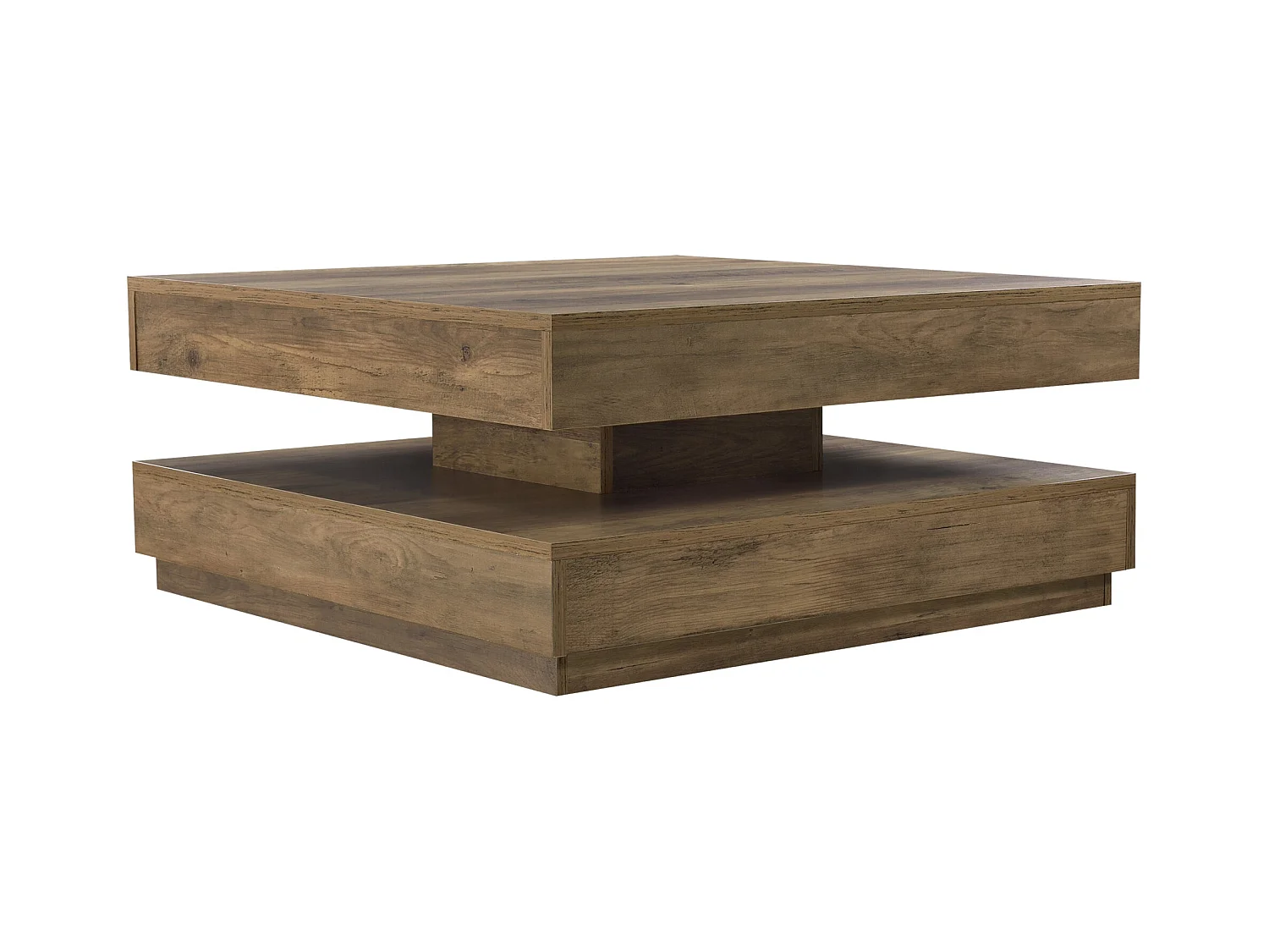 Table basse avec plateau bois marron 76 x 76 x 38 cm 03_0004127