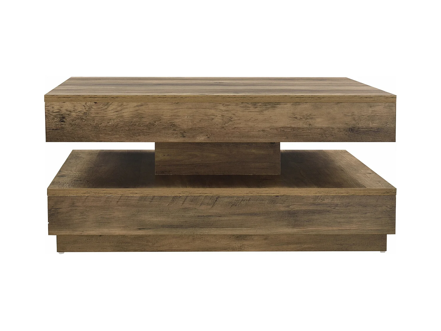 Table basse avec plateau bois marron 76 x 76 x 38 cm 03_0004127