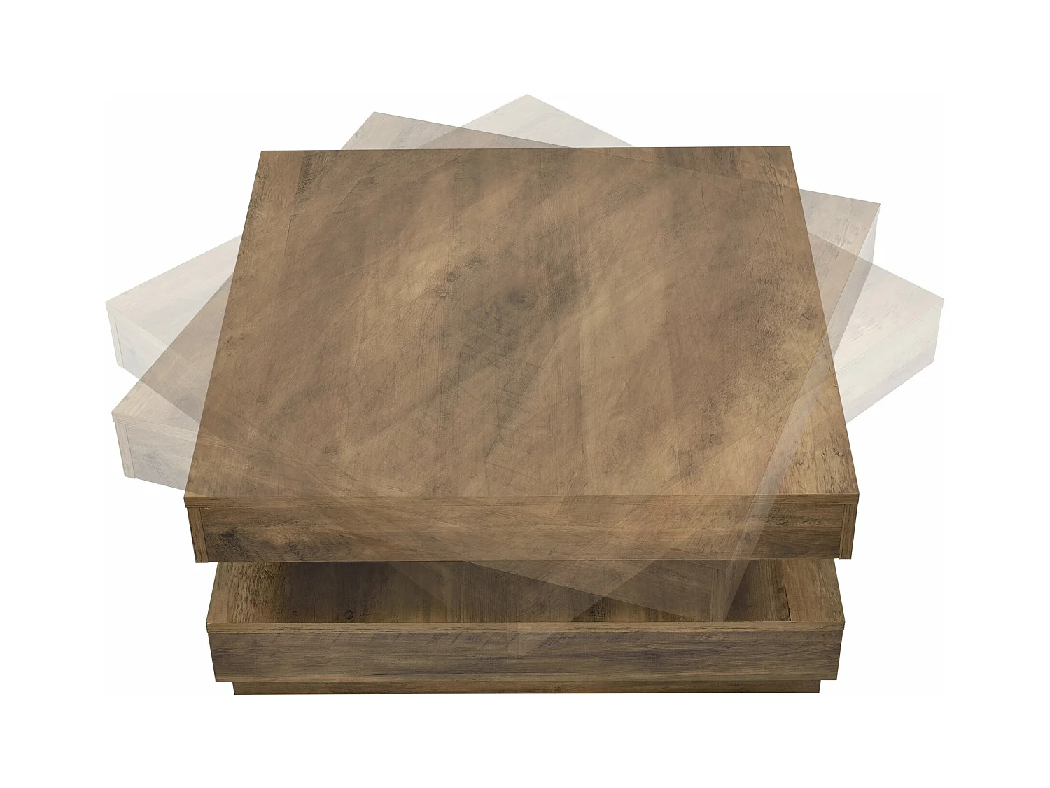 Table basse avec plateau bois marron 76 x 76 x 38 cm 03_0004127