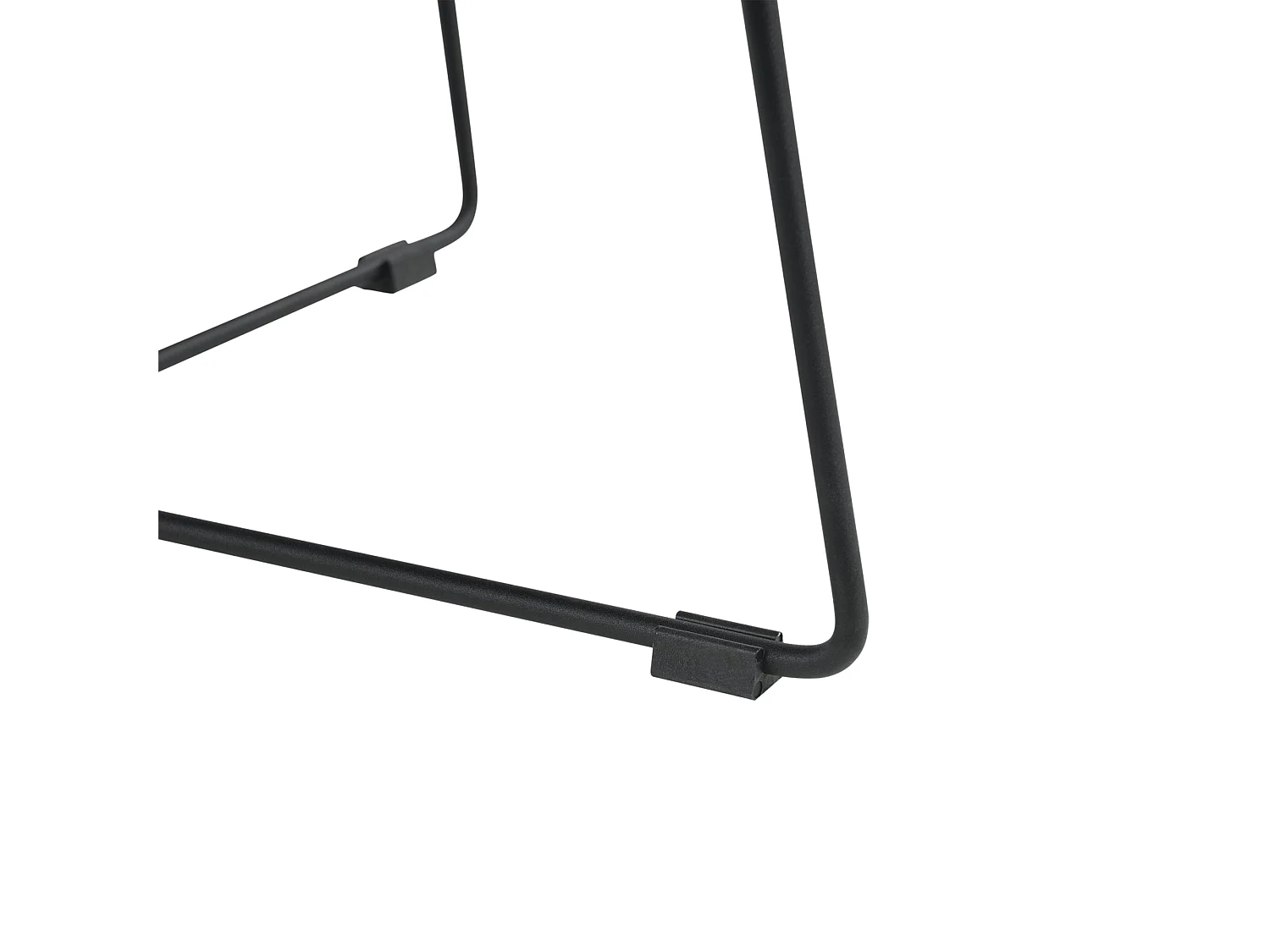 Table basse ronde repose pieds textile métal 60 cm gris et noir 03_0004153