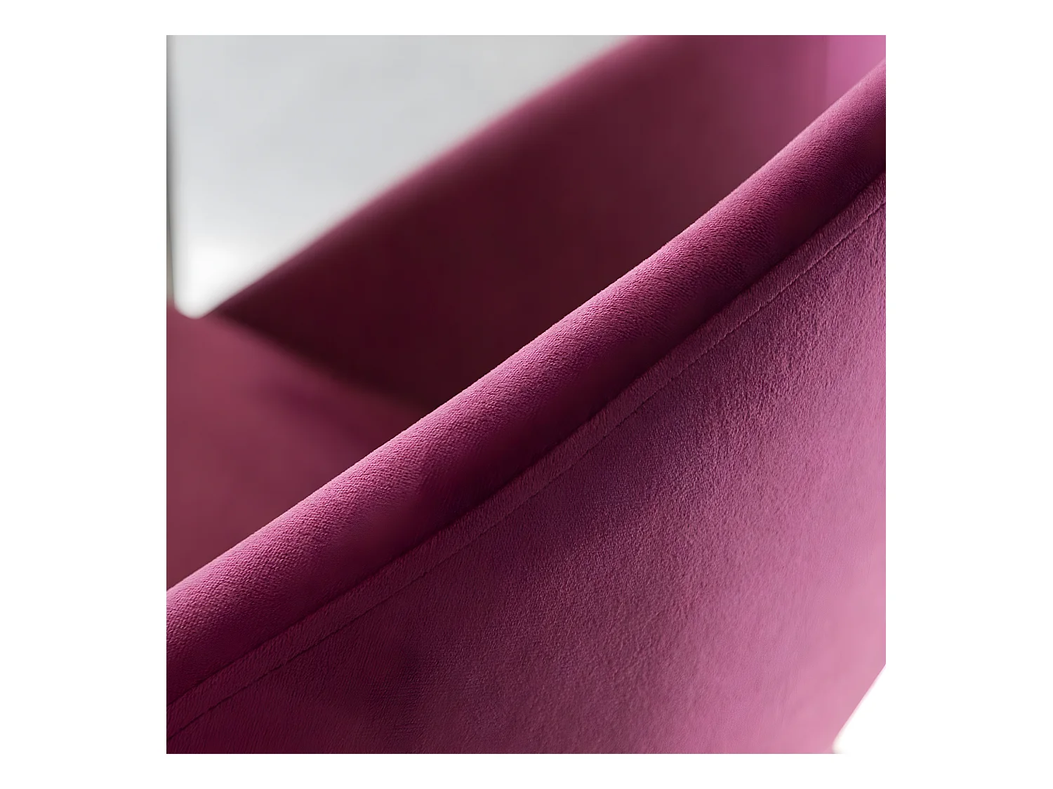 Chaise style fauteuil en velours rose framboise Elouan (lot de 2)