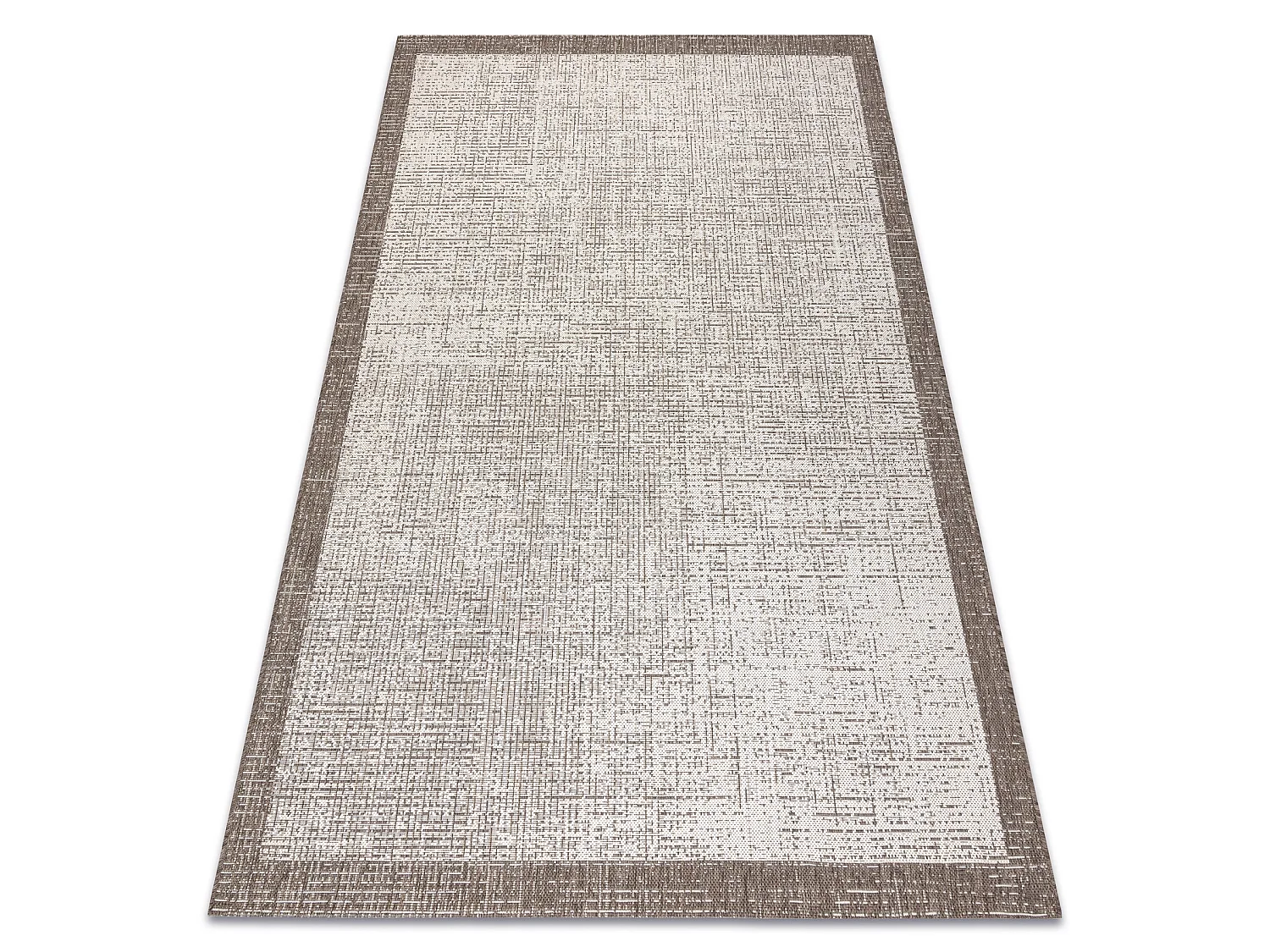 TAPIS EN CORDE SIZAL FLOORLUX 20401 Cadre champagne / taupe 240x330 cm