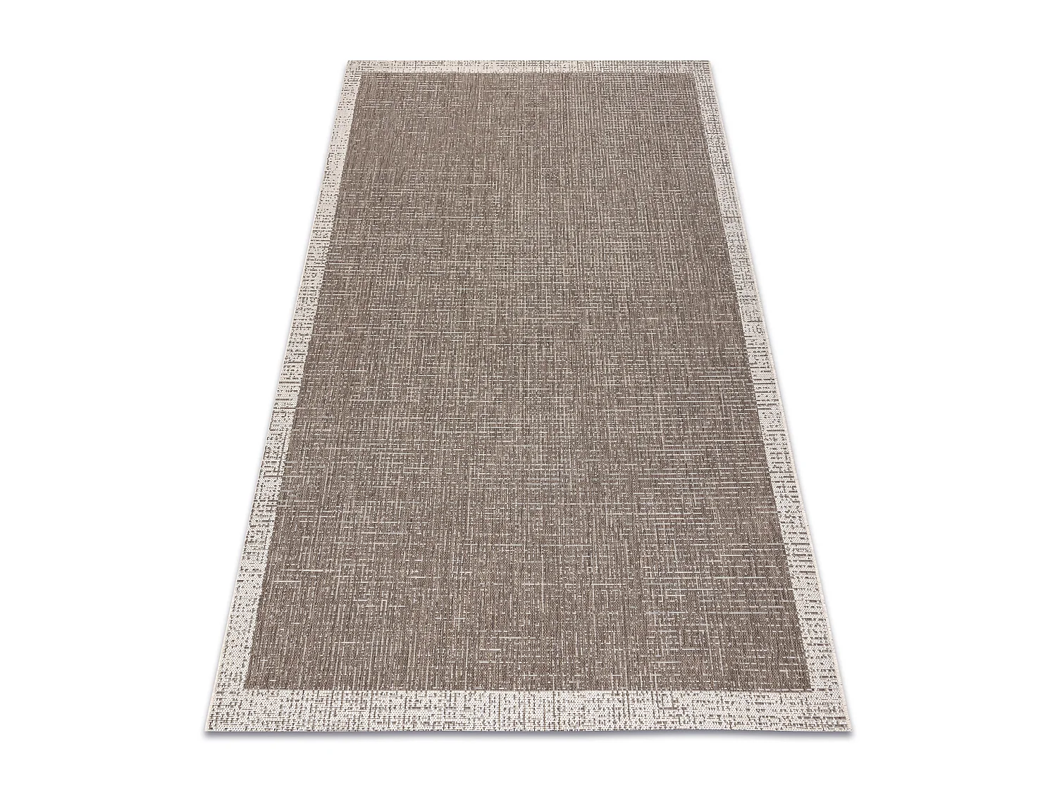 TAPIS EN CORDE SIZAL FLOORLUX 20401 Cadre taupe / champagne 240x330 cm