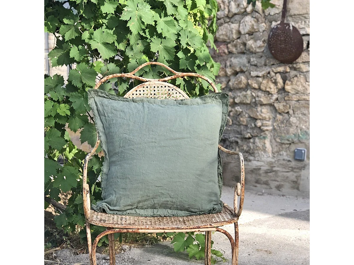 Coussin en chanvre lavé