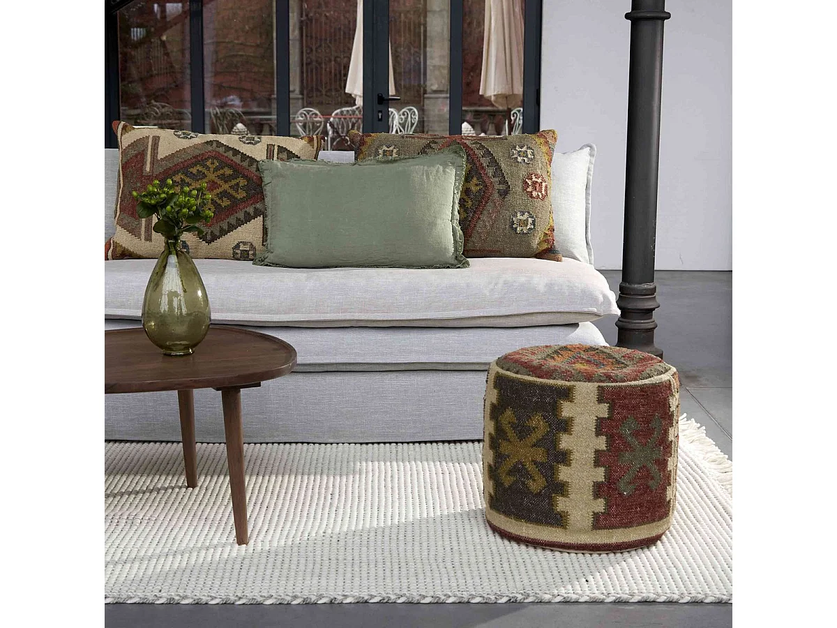 Coussin en chanvre lavé