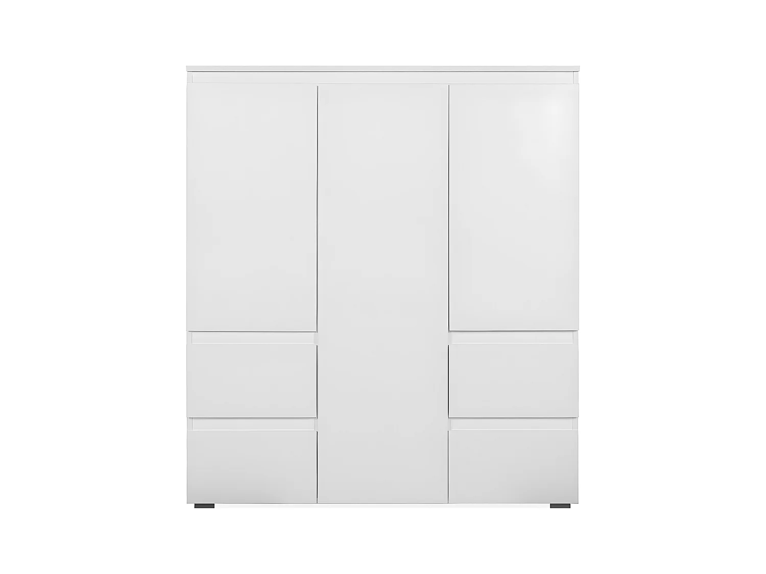 Buffet haut 3 portes, 4 tiroirs et 5 étagères - L116 x H131cm