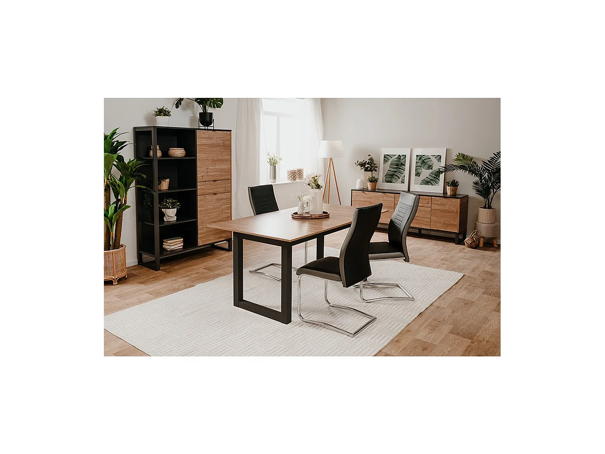 Buffet haut 2 Portes 1 Tiroir avec étagères L108 cm - Sumatra