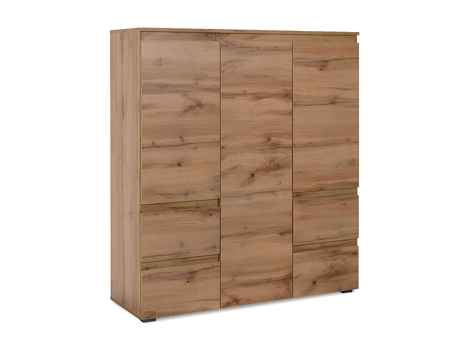 Buffet met 3 deuren, 4 laden en 5 planken - L116 x H131cm