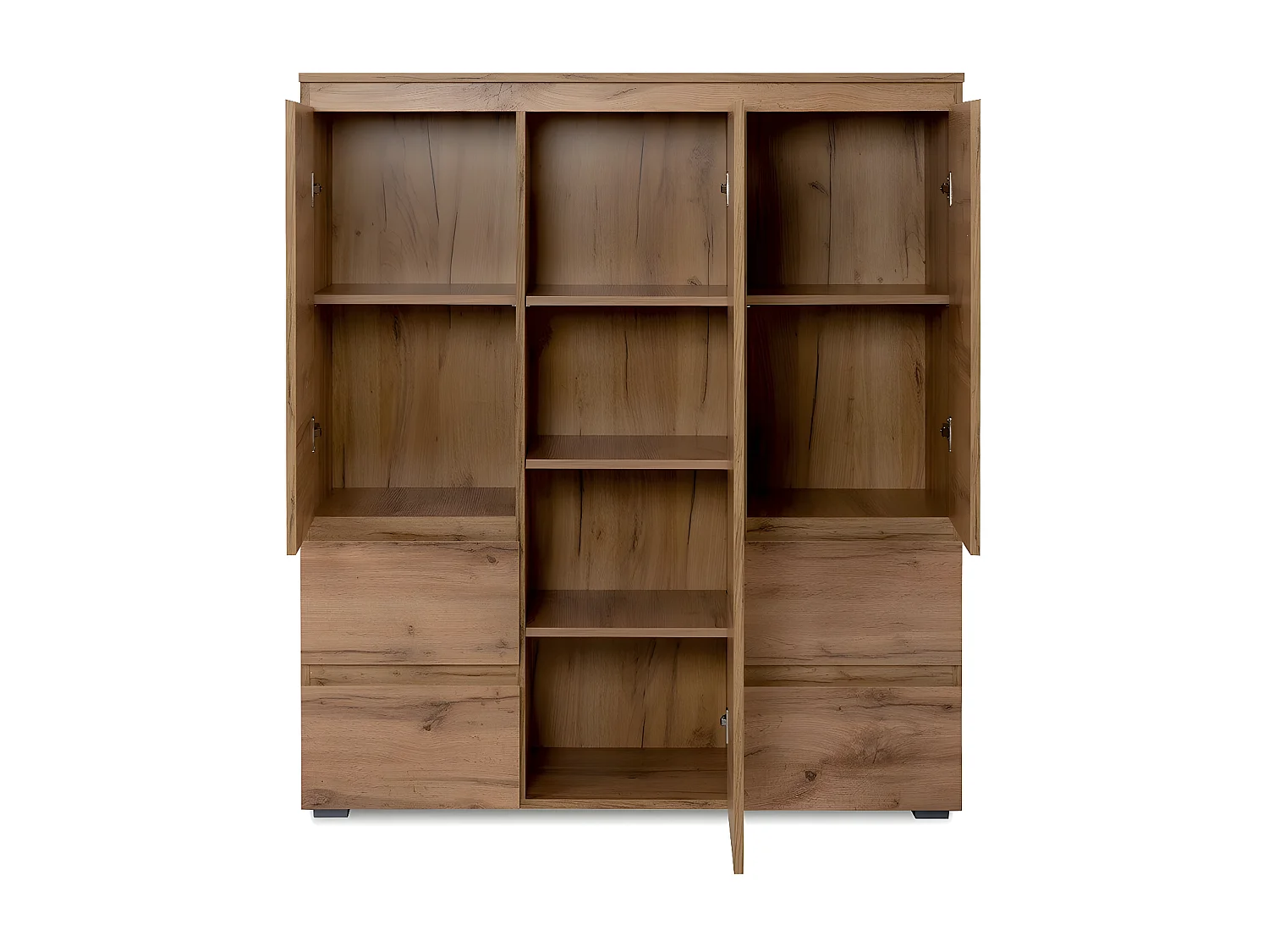 Buffet met 3 deuren, 4 laden en 5 planken - L116 x H131cm