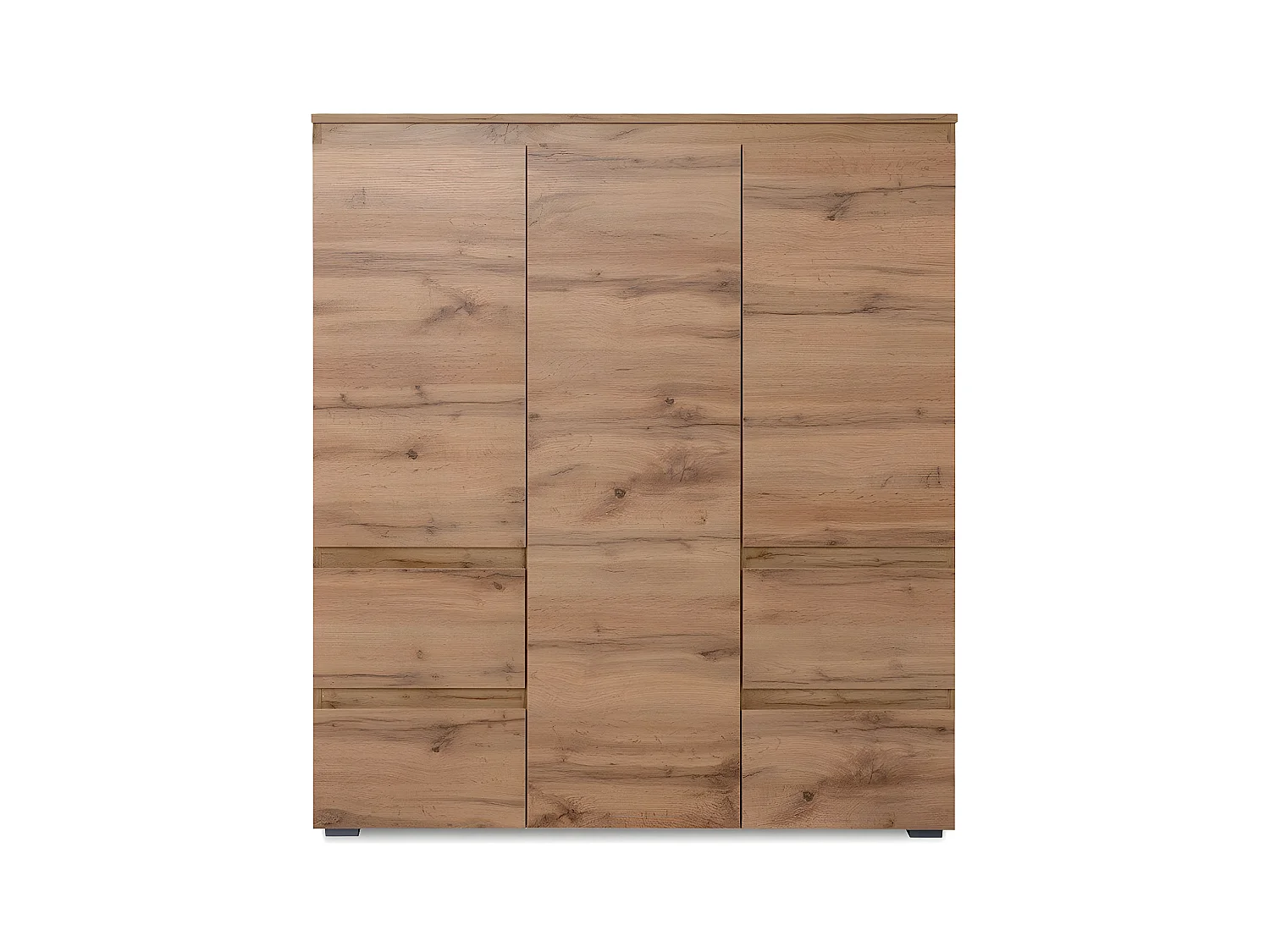 Buffet haut 3 portes, 4 tiroirs et 5 étagères - L116 x H131cm