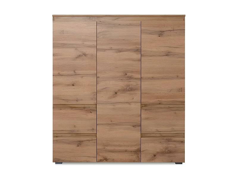 Buffet haut 3 portes, 4 tiroirs et 5 étagères - L116 x H131cm