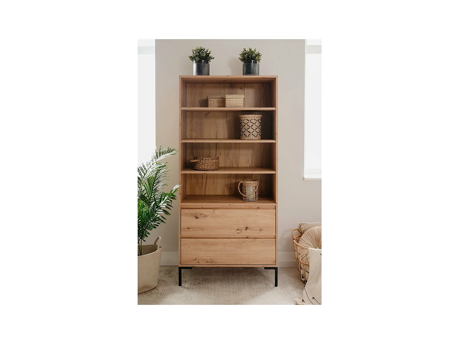 Buffet Haut 2 Tiroirs L77,5 x H165 cm - PIANA