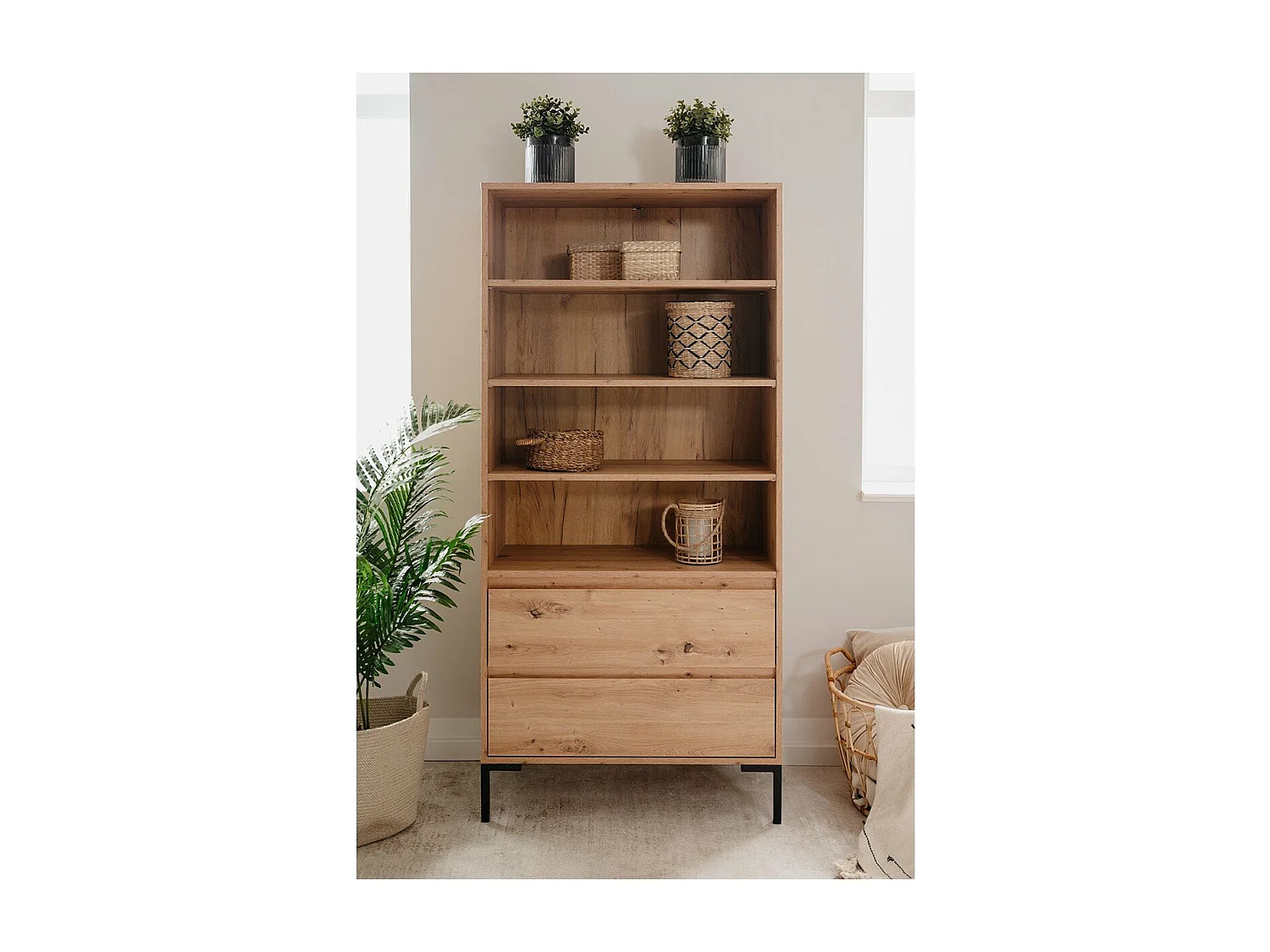 Buffet Haut 2 Tiroirs L77,5 x H165 cm - PIANA