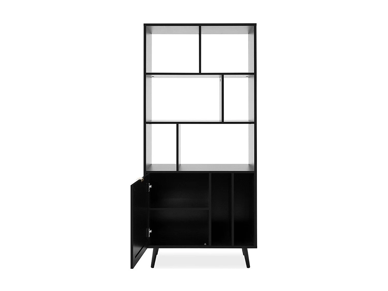 Libreria in pannelli di particelle stampa impagliatura - L80 x A175 cm