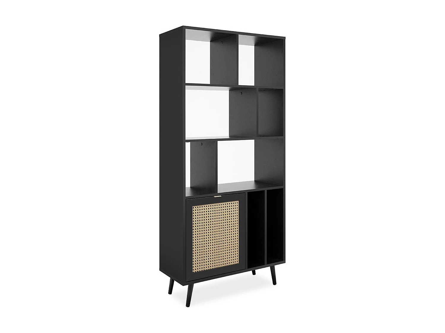 Libreria in pannelli di particelle stampa impagliatura - L80 x A175 cm