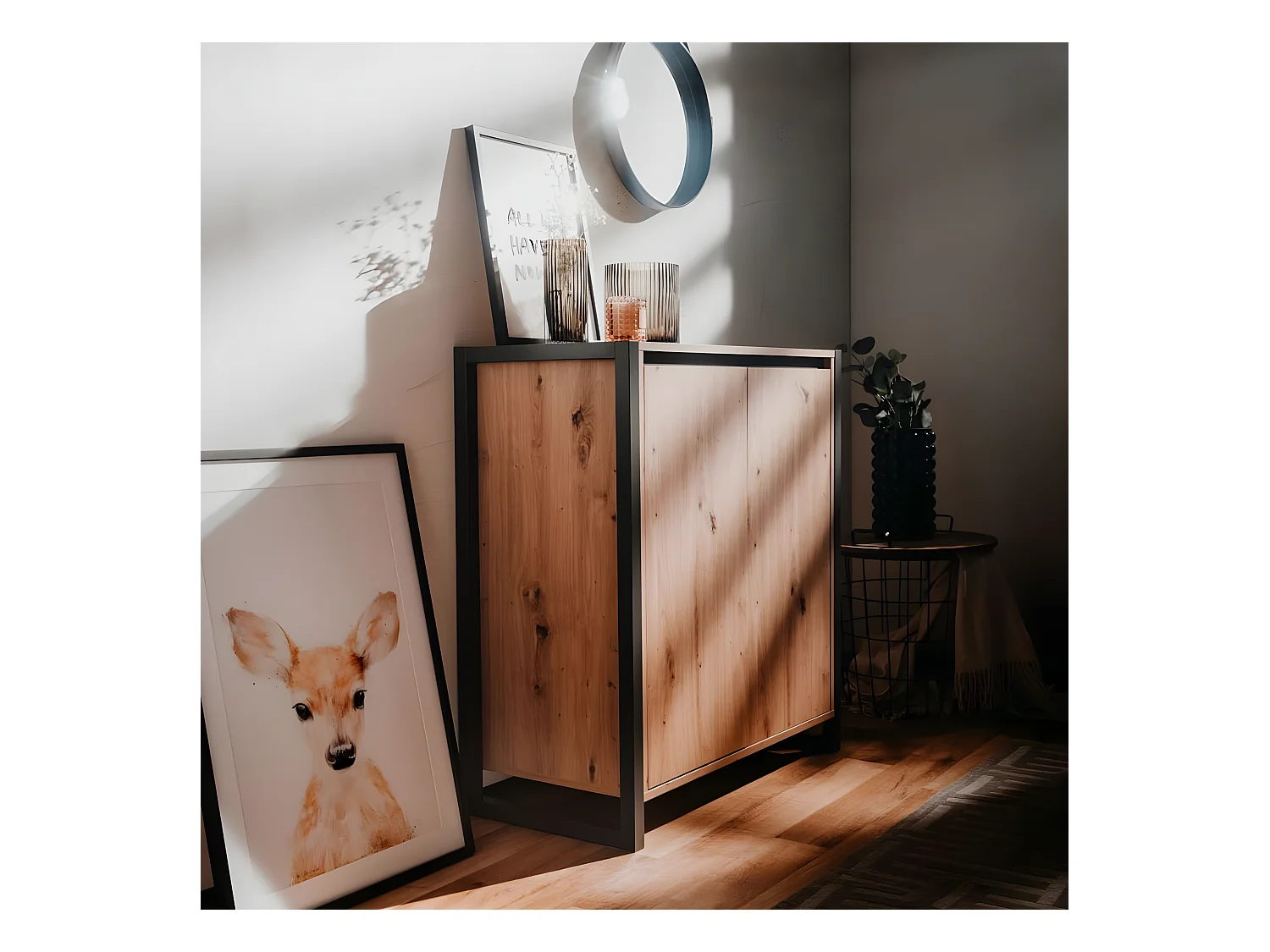 Kast Denver 1 artisan eikenkleurig en antracietgrijs