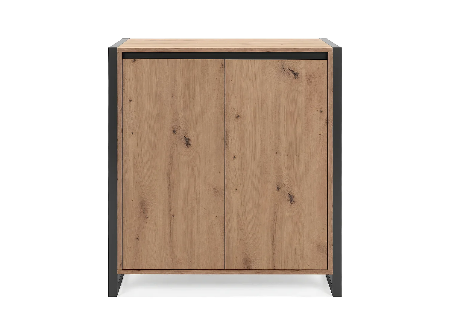 Petit Buffet de Rangement 2 Portes L80 cm - DENVER
