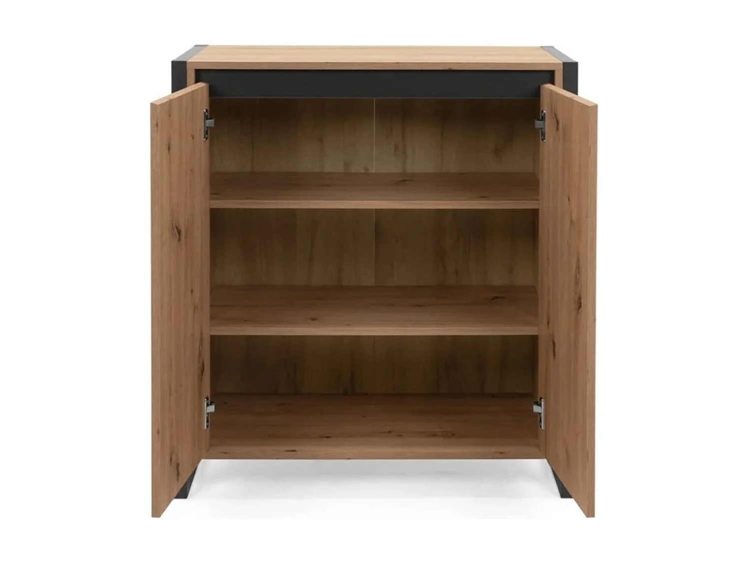 Petit Buffet de Rangement 2 Portes L80 cm - DENVER