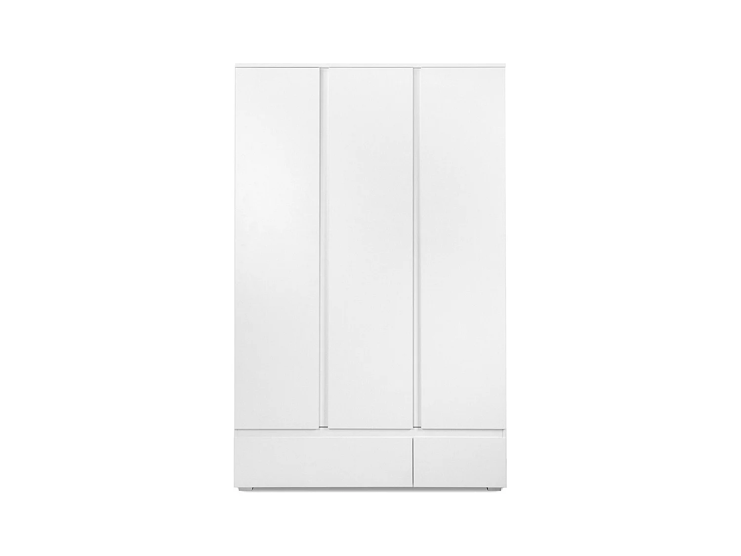 Armoire 3 portes 2 tiroirs blanc - L120 x H191cm