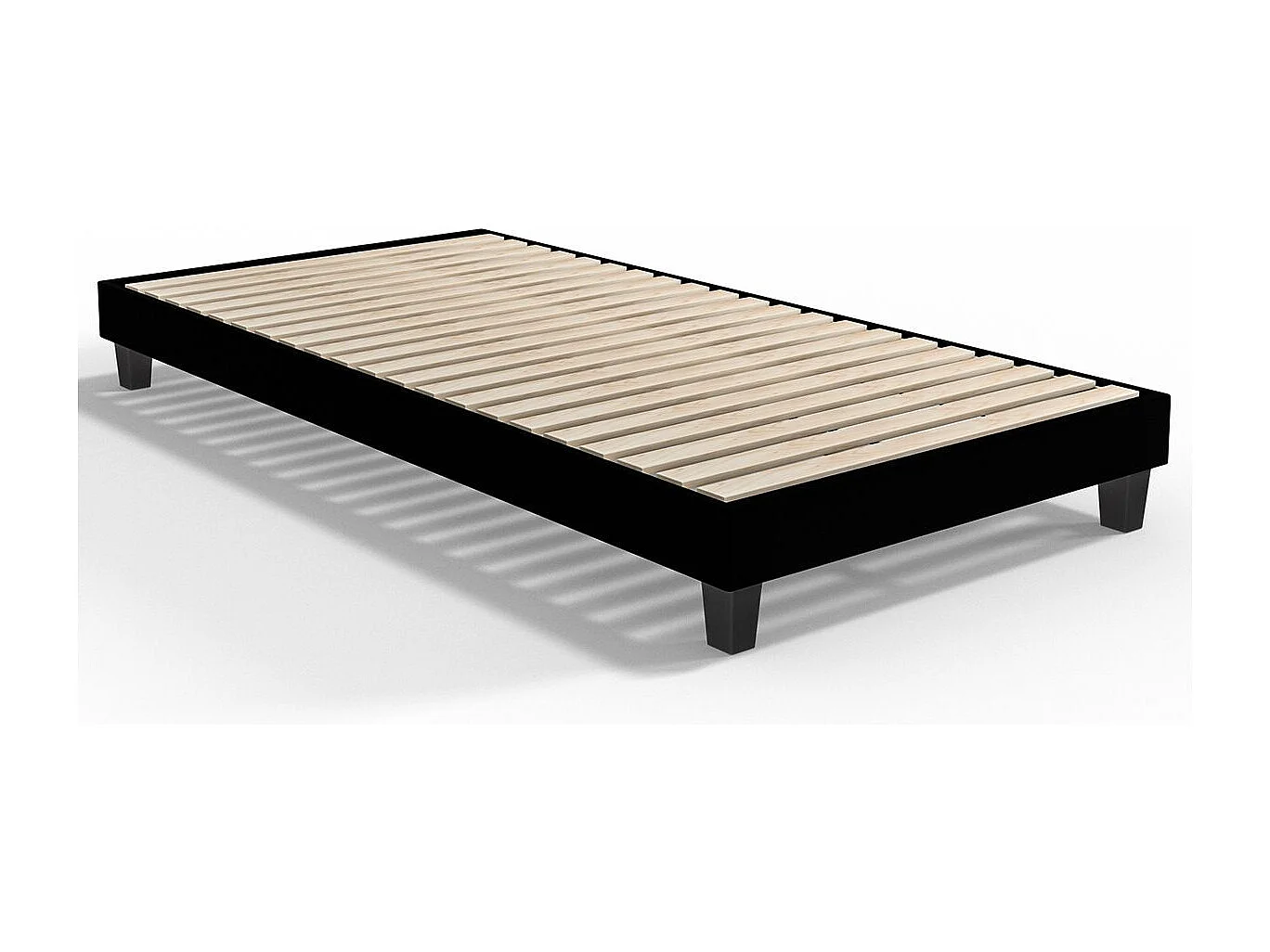 Ensemble matelas ressorts ensachés 90x190 Hygiospring + sommier à lattes - Mousse HR