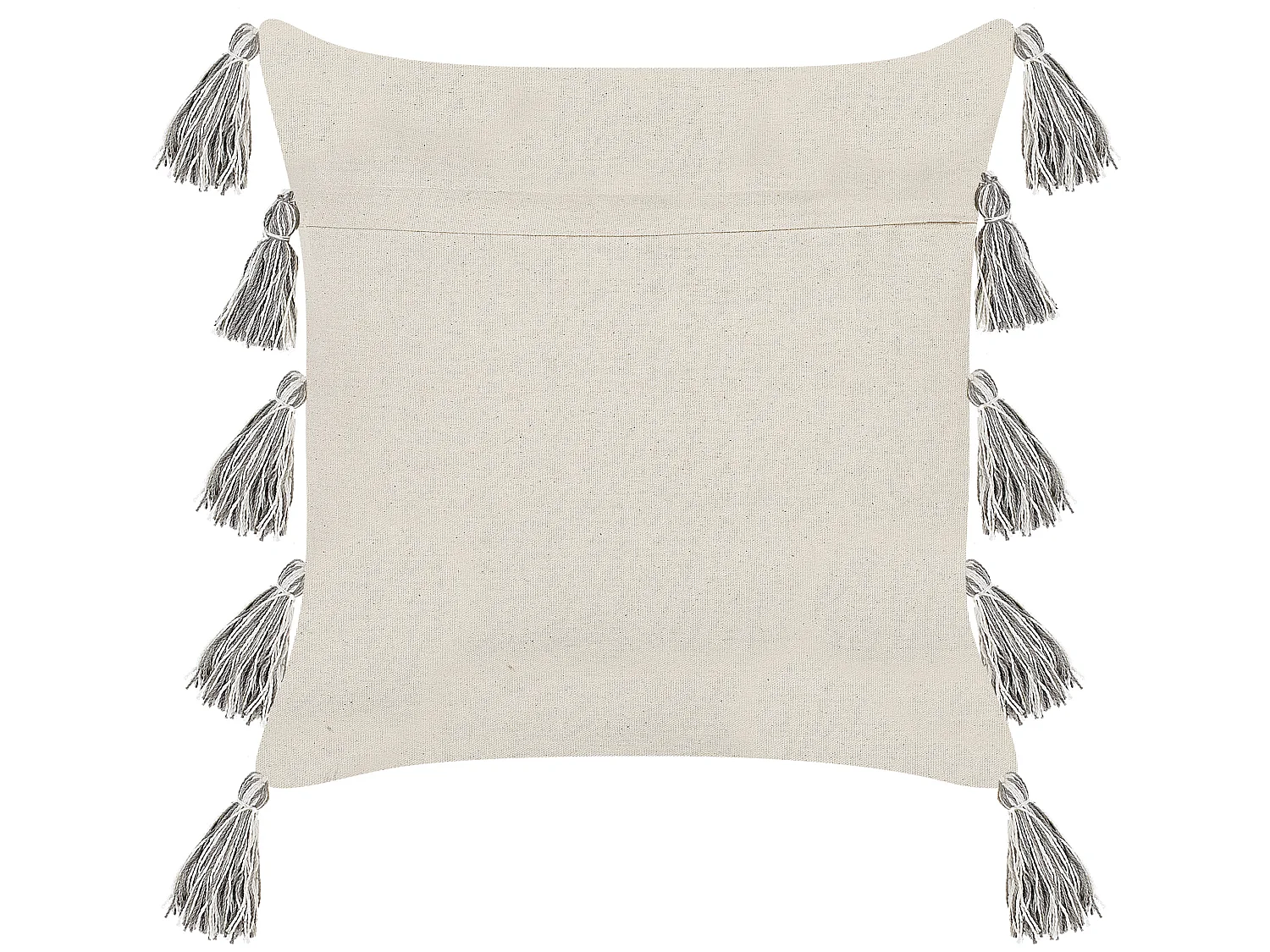 Conjunto de 2 almofadas decorativas HELICONIA Algodão 45 x 45 cm Creme Às riscas