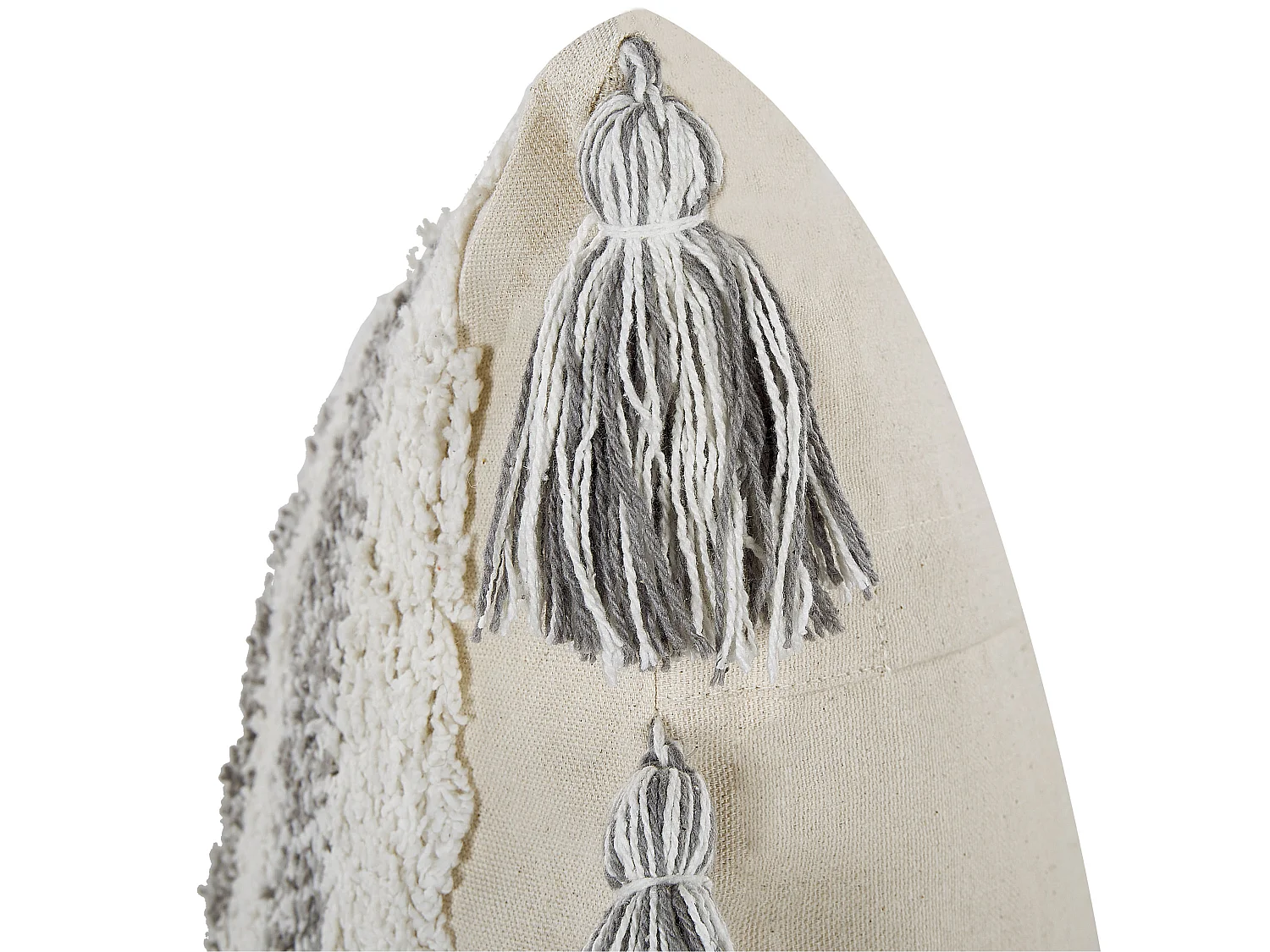 Lot de 2 coussins décoratifs HELICONIA Coton 45 x 45 cm Beige À rayure