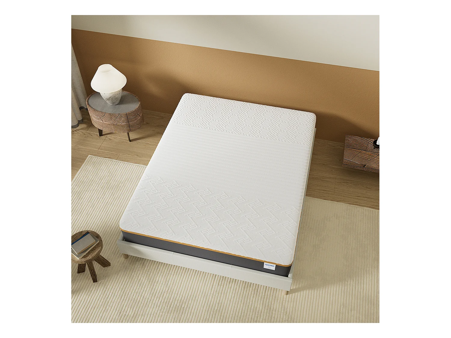 Matelas 180x200cm ferme, latex et gel mémoire de forme, ép.28 cm