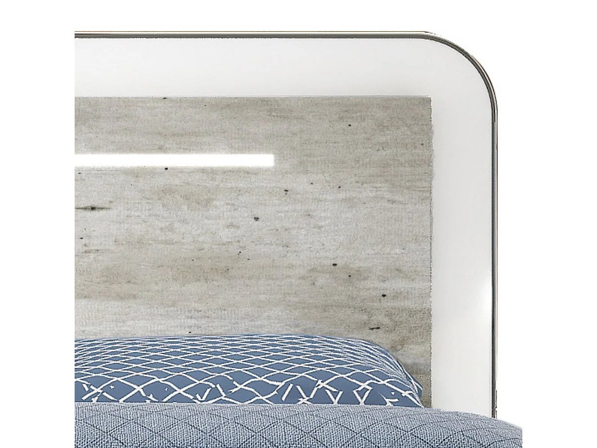 GOYA - Lit 140x190 cm avec Eclairage Led