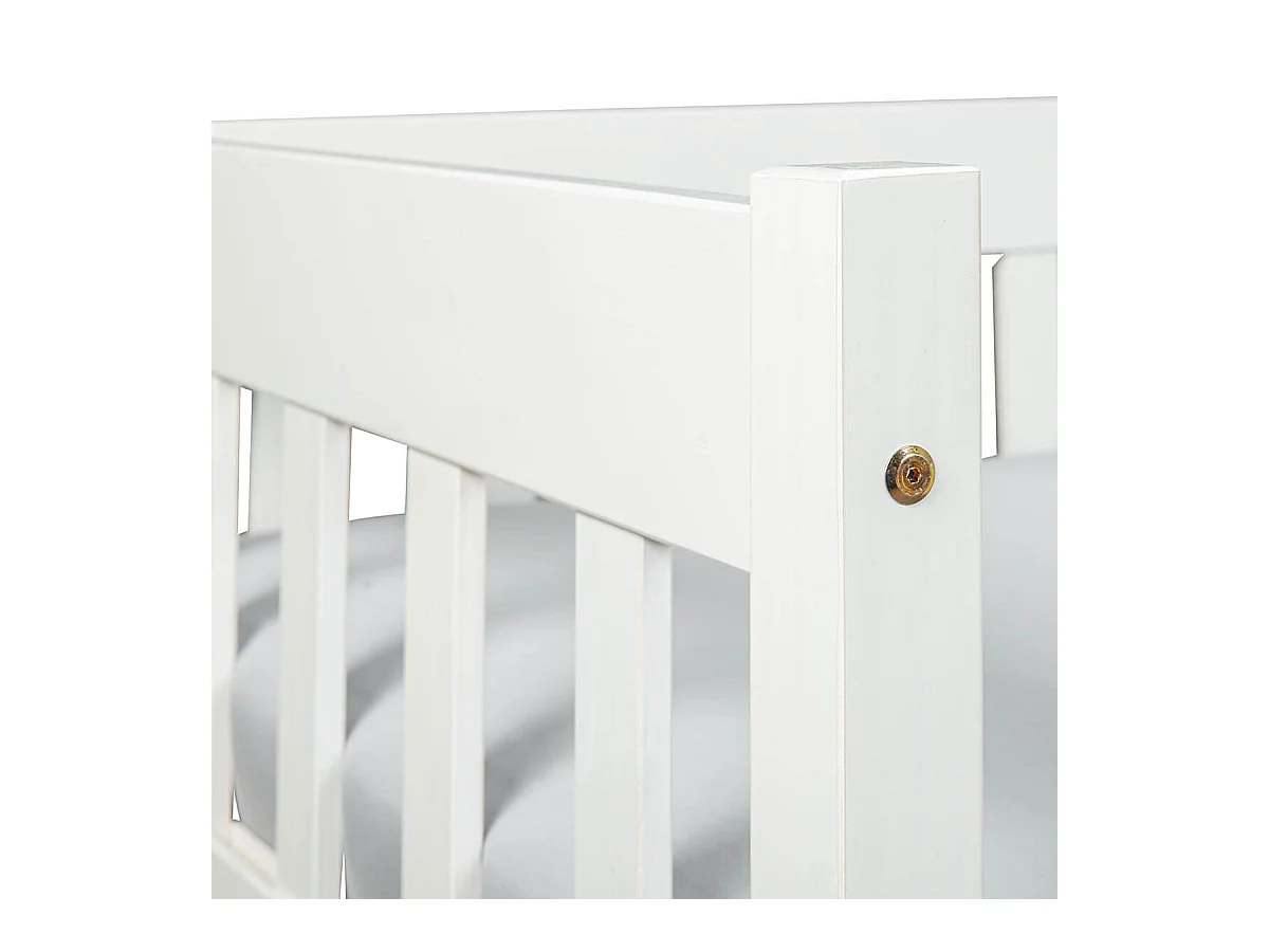 MATHEUS - Banquette-Lit 90x200cm Vernis Blanc